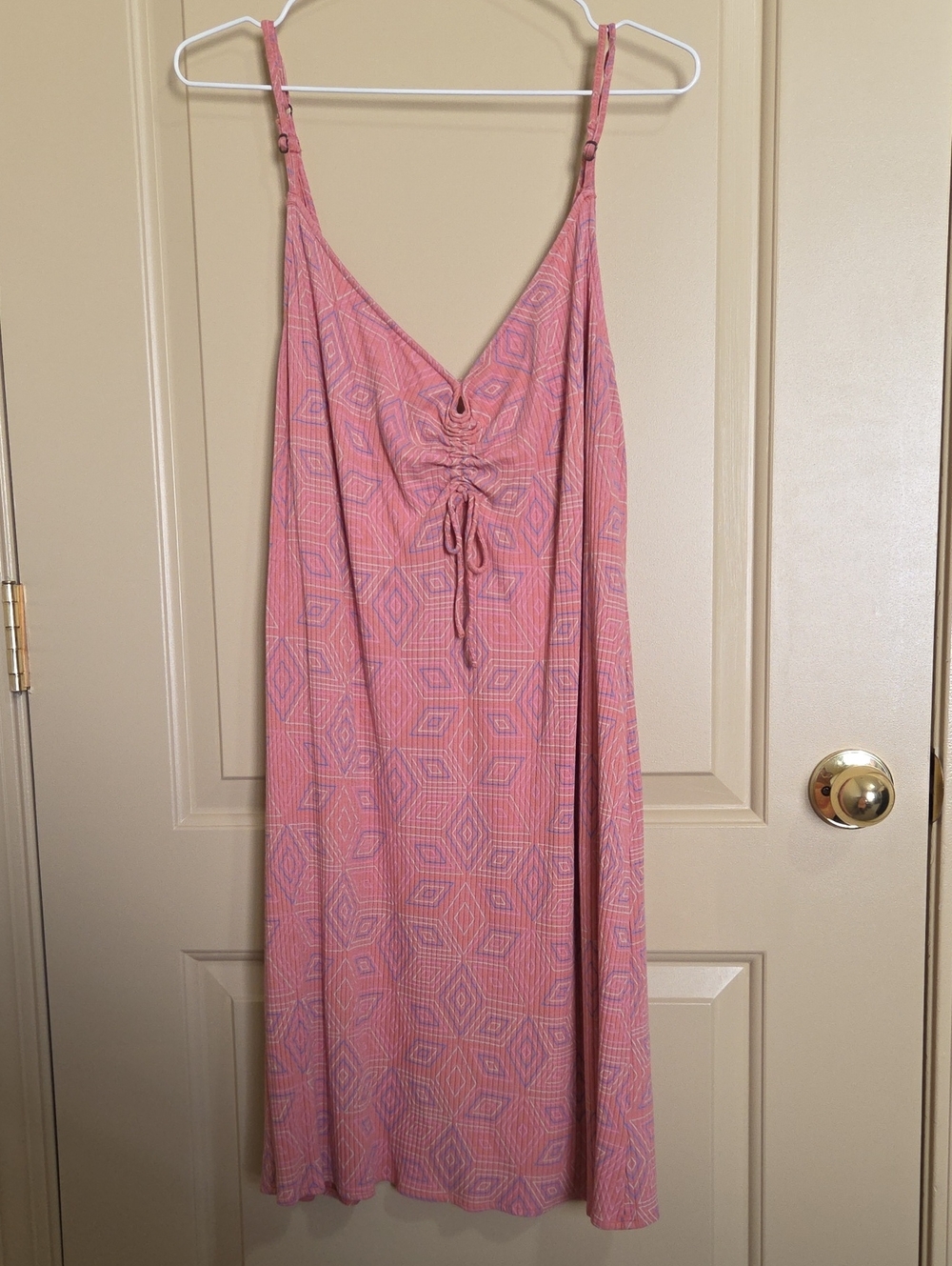 O'neill Pink Patterned Adjustable-Strap Women Mini Dress